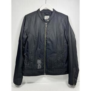 Harley Davidson Nylon Lightweight Riding Jacket Women Sz XL 97454-11VW Black